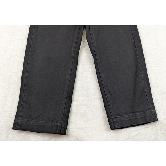Everlane Size 0 Women's Dark Wash Black The Straight Leg Crop Denim Jeans 0279 - Picture 4 of 6